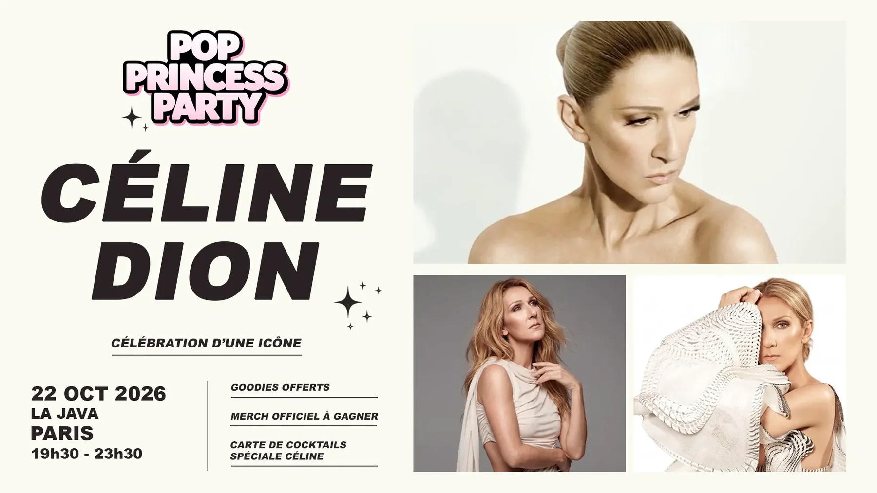 POP PRINCESS PARTY - CÉLINE DION EDITION PARIS