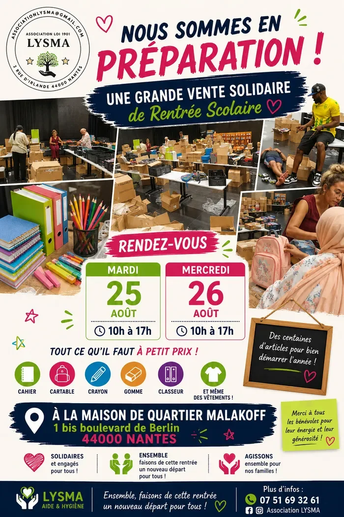 Vente Solidaire rentrée scolaire