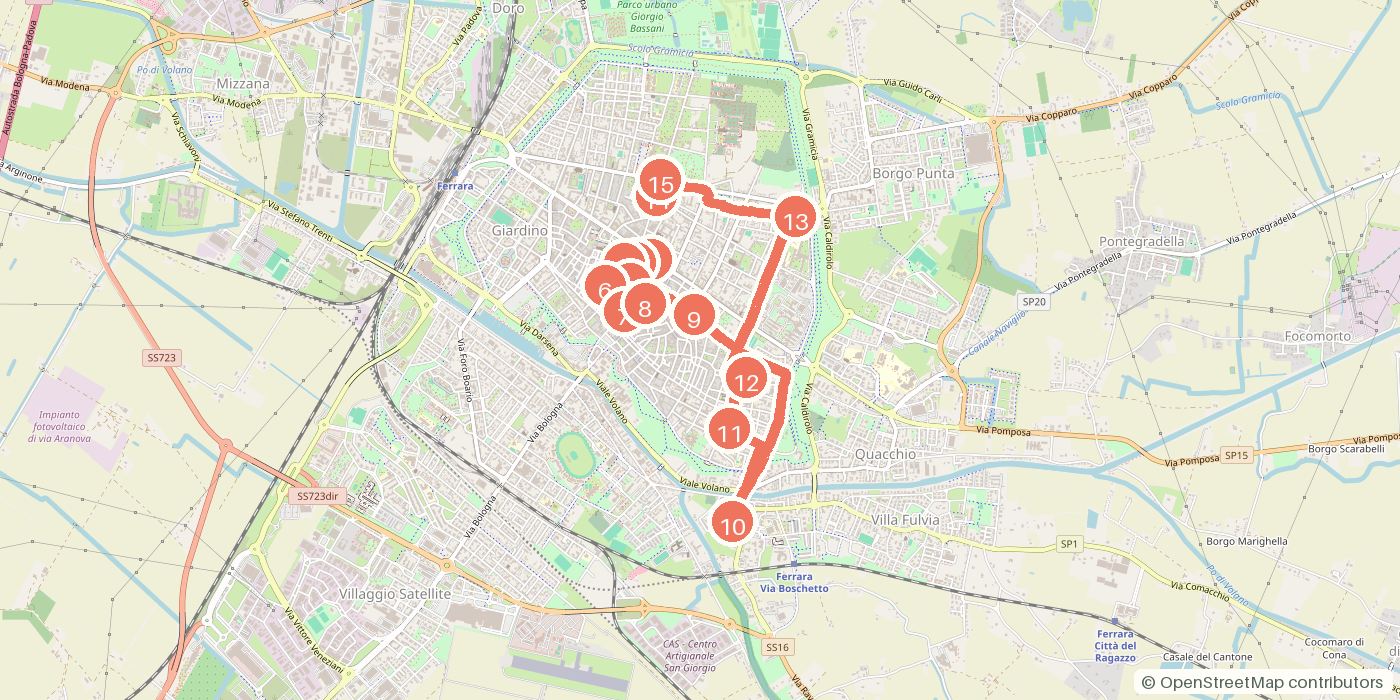 Carte du parcours à pied